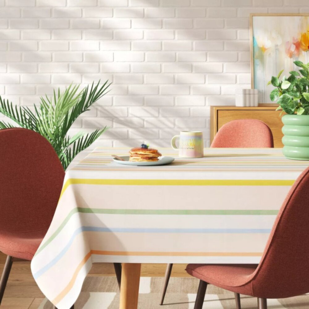 Room Essentials Rectangular Tablecloth 60" x 104"100% Cotton Washable